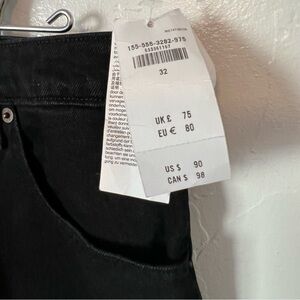 Abercrombie & Fitch Womens Black Curve Love Skinny High Rise Size Jean 32/14 NWT